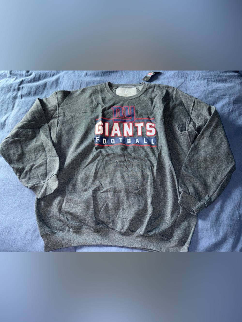 NWT AUTHENTIC MEN’S NFL TEAM DARK GRAY NEW YORK GIANTS SWEATSHIRT SIZE 2XL